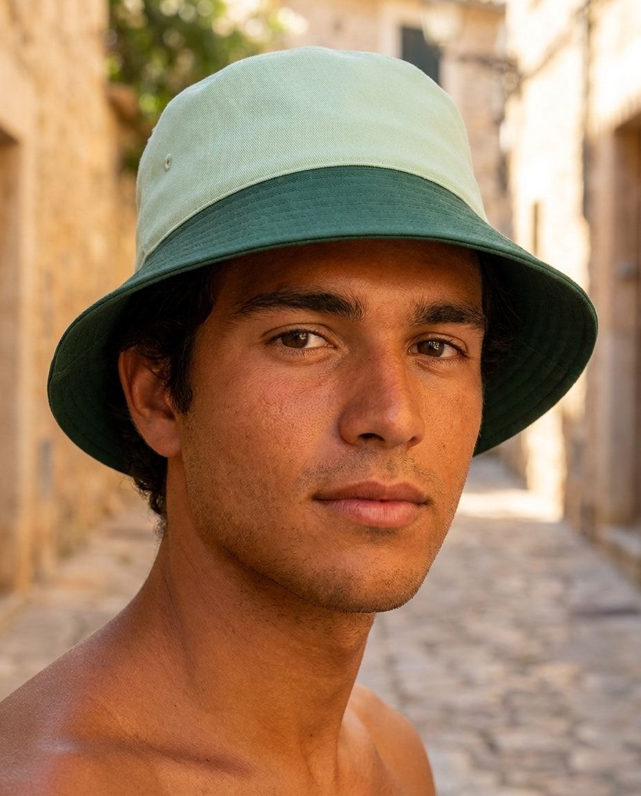 Pine & Celadon bucket hats