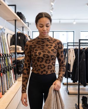 Coffee Bean Stalk Base Layer Top women's base layers