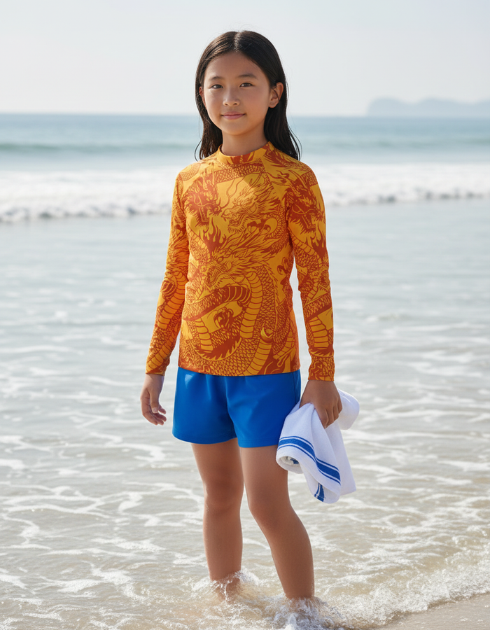 Rashguard — Youth Citrus Orange Ember