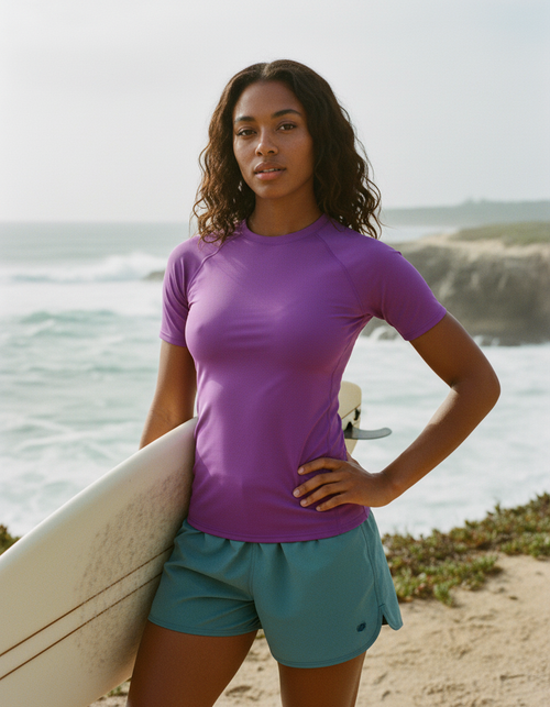 Purple Rash Guard Men's Rashguard — Lolekai