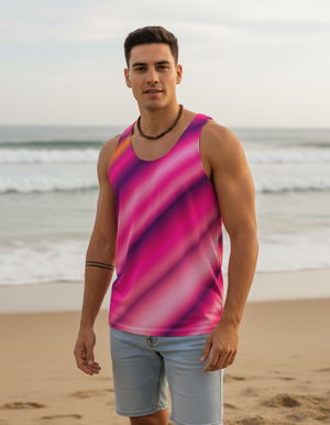 Men's Hot Pink Stratum men's tank tops