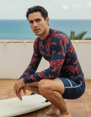 Fiery Red Breeze Rash Guard Men's Rashguard — Dripper