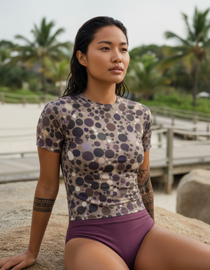 Women's Angora Dapple women's short-sleeve rashguards