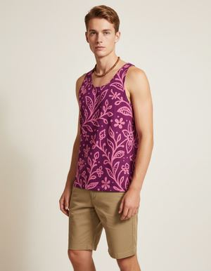 Men's Hot Pink Rona tank tops