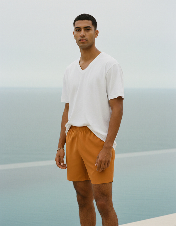Men's Swim Trunks in Ochre