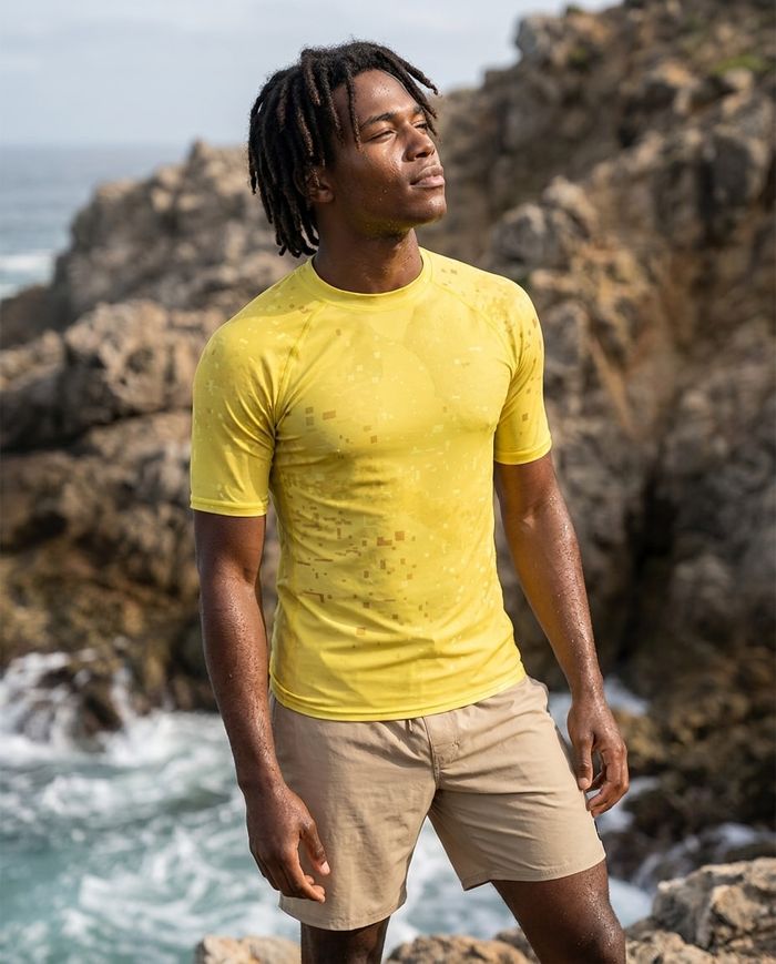 Rashguard — Men's Lemon Yellow Mirage