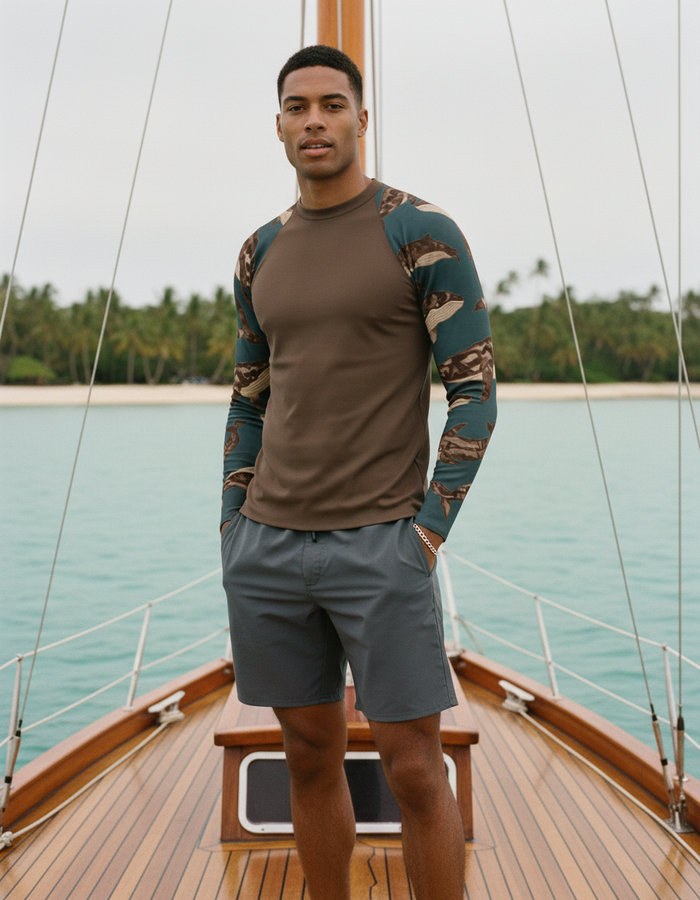 Rashguard — Men's Coffee Bean Breeze