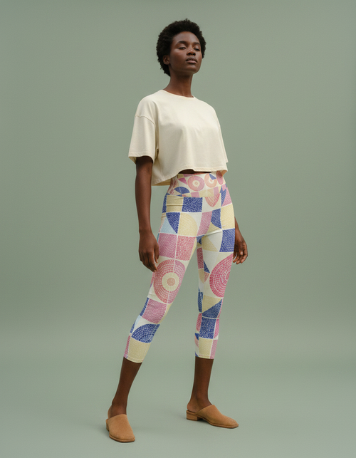 Rhodonite Aura Capri Yoga Leggings Capri Yoga Leggings — Dripper