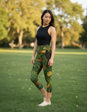 Oasis Leggings Capri Yoga Leggings — Dripper