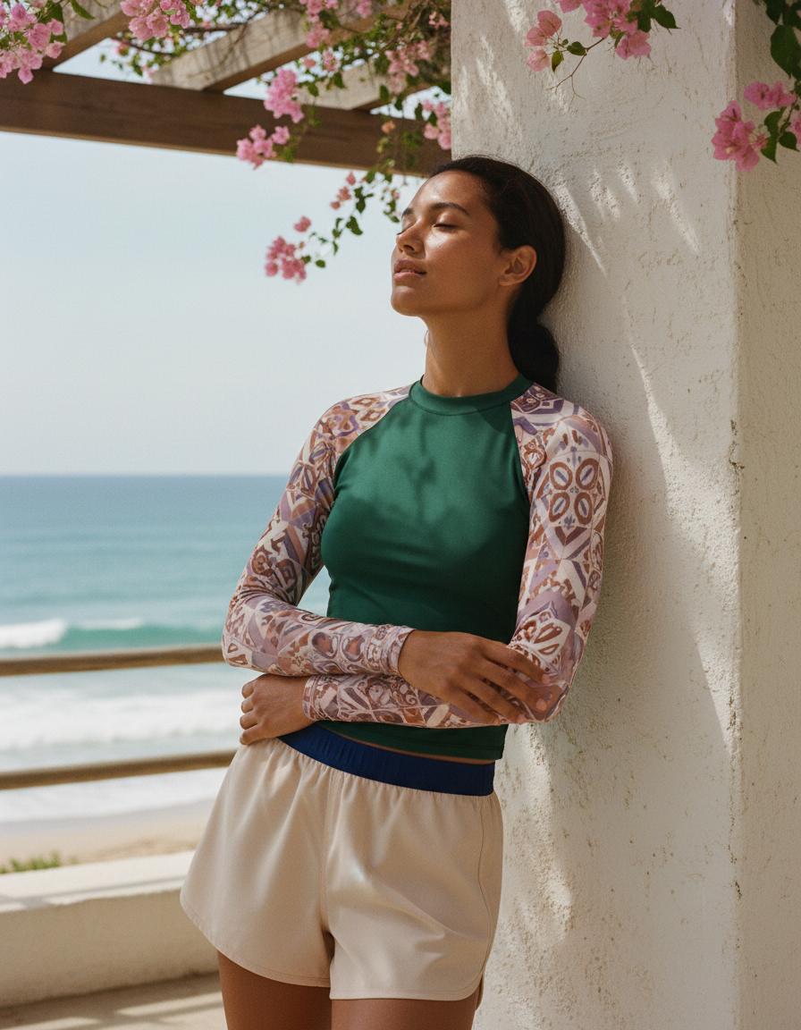 Women's Burnished Lilac Helix women's rashguards