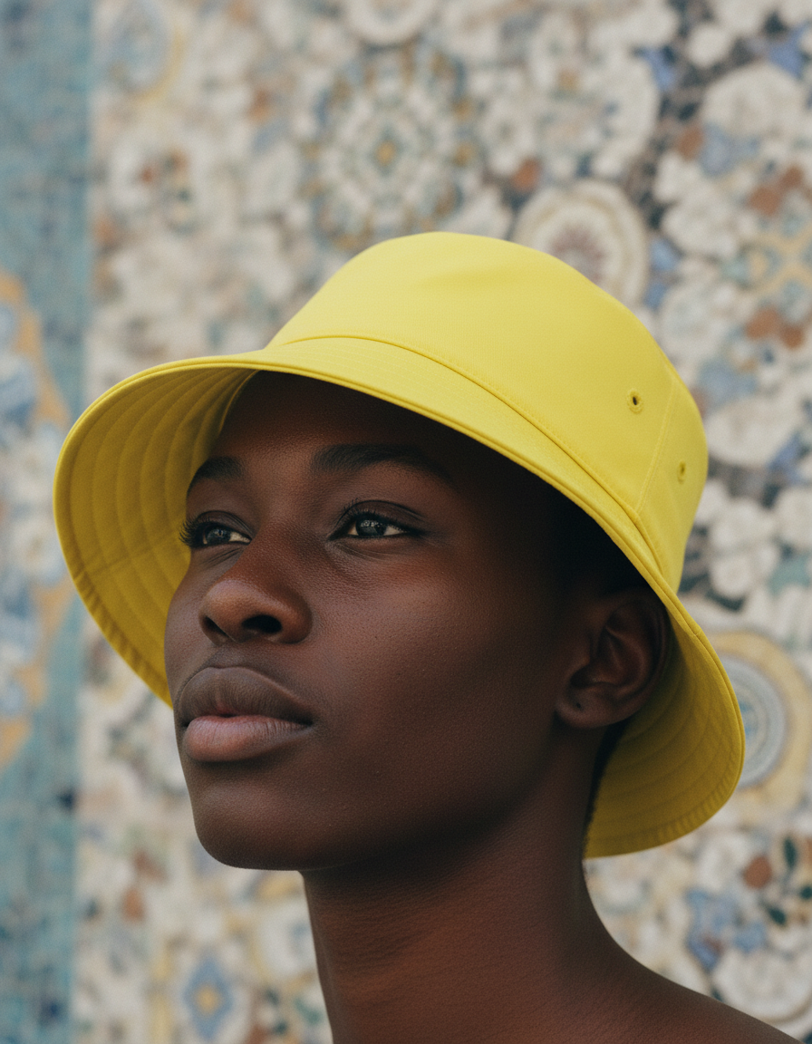Bucket hat in Lemon Yellow