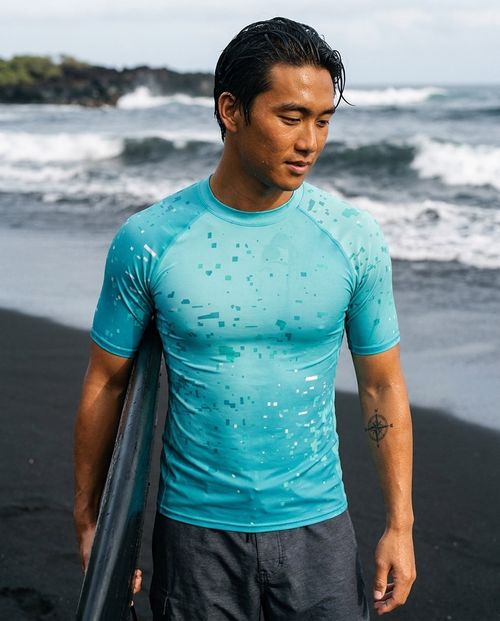 Turquoise Surge Rash Guard