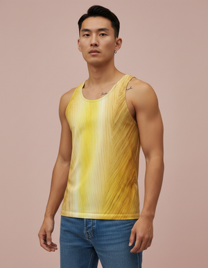 Men's Yellow Prism tank tops