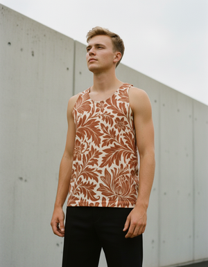 Burnt Sienna Ember Tank Top Men's Tank Top — Dripper