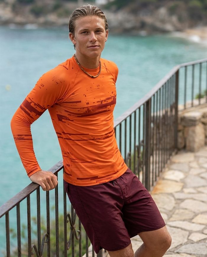 Rashguard — Men's Orange Mosaic