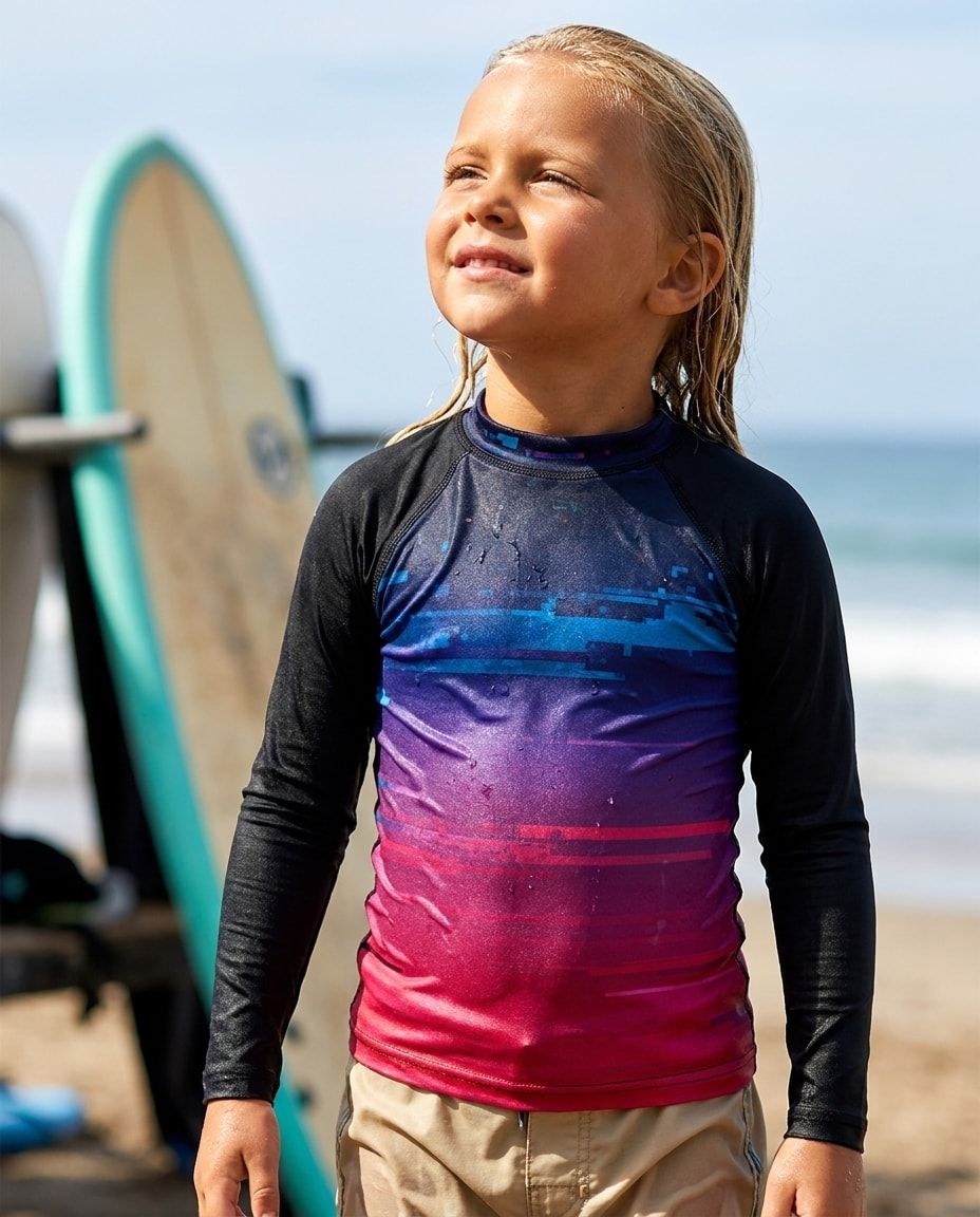 Kids Mosaic Rash Guard Kids Rash Guard — Lolekai