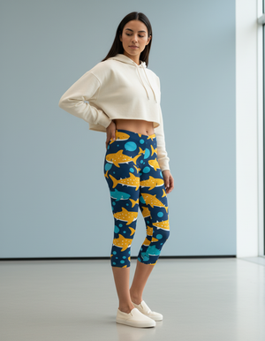 Whale Shark Capri Leggings capri leggings