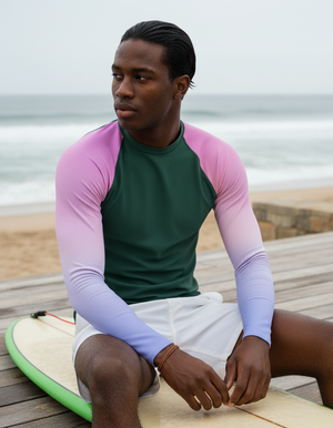 Men's Burnished Lilac Prism men's rashguards