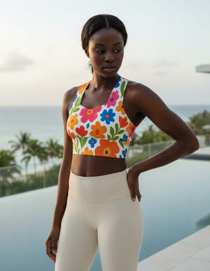 Blossom Sports Bra Longline Sports Bra — Dripper