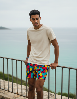 Yellow Kumo men's swim trunks