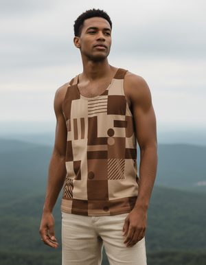 Men's Coffee Bean Vibrance men's tank tops