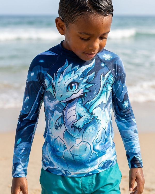 Boys Ice Baby Dragon Rash Guard