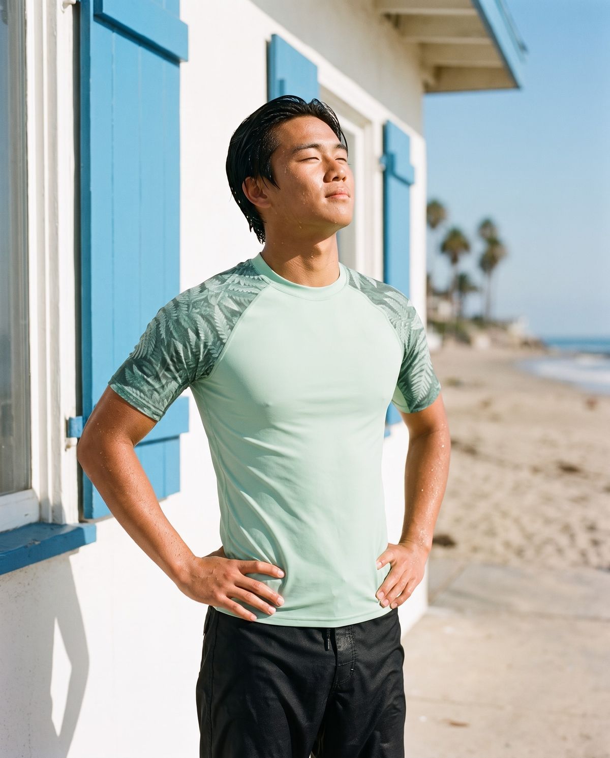 Jelly Mint Emerald Rash Guard Men's Rashguard — Lolekai