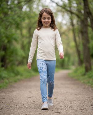 Blue Aura Riptide girls leggings