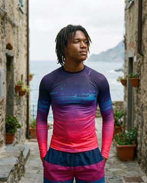 Men's Hot Pink Mosaic men's rashguards