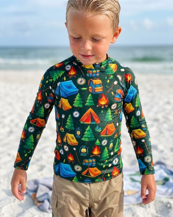 Rashguard — Boys Camping