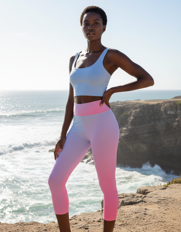 Aura Gradient capri yoga leggings