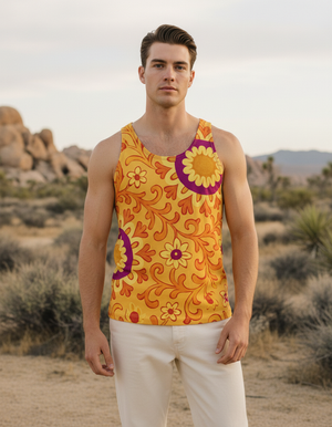 Men's Yellow Zarif tank tops
