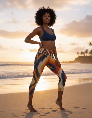 Batik Capri Yoga Leggings Capri Yoga Leggings — Dripper