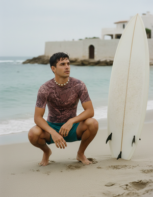 Men's Wine Ember men's rashguards