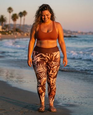 Burnt Sienna Nalu Kai plus size leggings