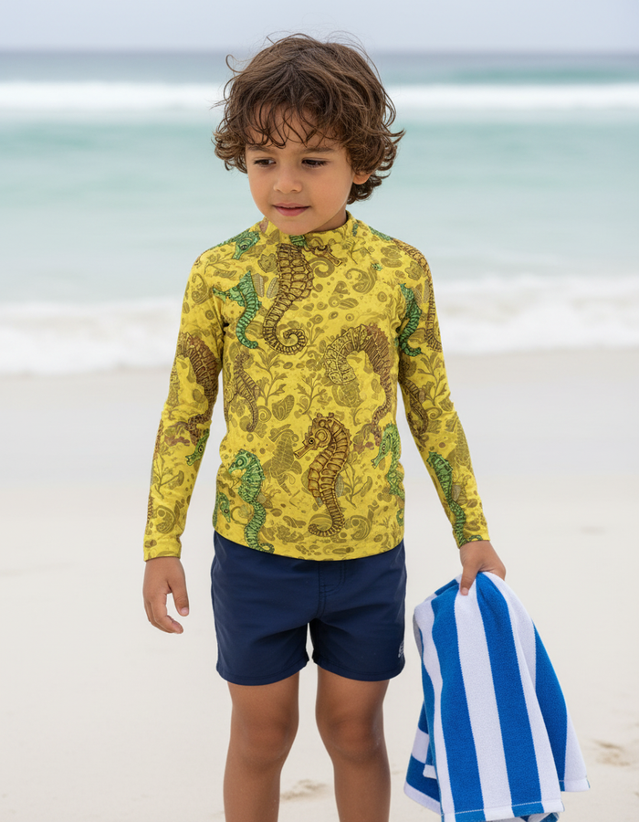 Rashguard — Kids Lemon Yellow Triton