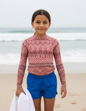 Kids Tea Rose Serenade kids rashguards