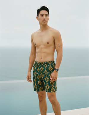 Alexandrite Boca men's swim trunks