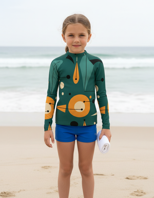 Alexandrite Echo Rash Guard Kids Rash Guard — Dripper