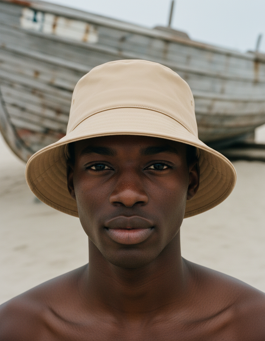 Bucket hat in Almond