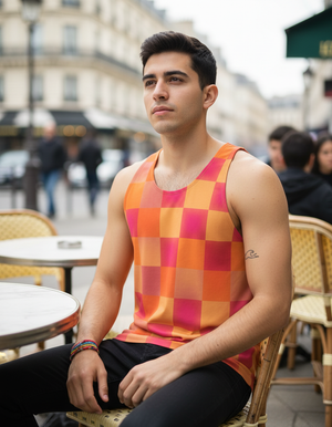 Burnt Sienna Pulse Tank Top Men's Tank Top — Dripper