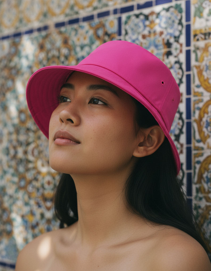 Bucket hat in Electric Fuchsia