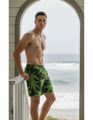 Runway Chartreuse Kumo men's swim trunks