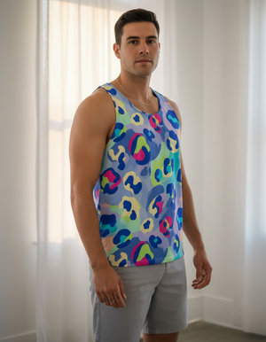 Blue Aura Savanna Tank Top Men's Tank Top — Dripper