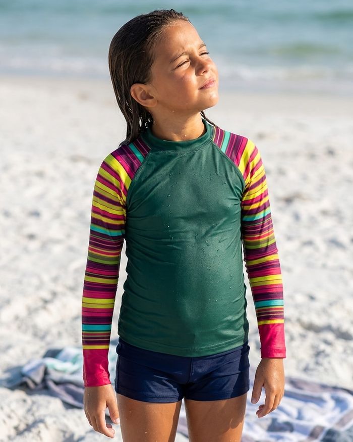 Rashguard — Girls Electric Fuchsia Eclipse