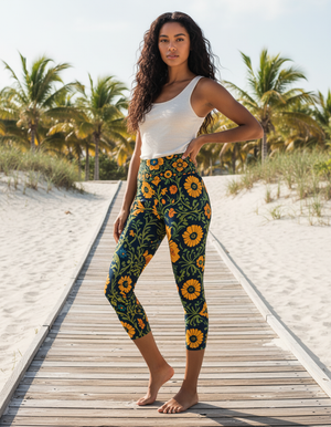 Céline Capri Yoga Leggings Capri Yoga Leggings — Dripper