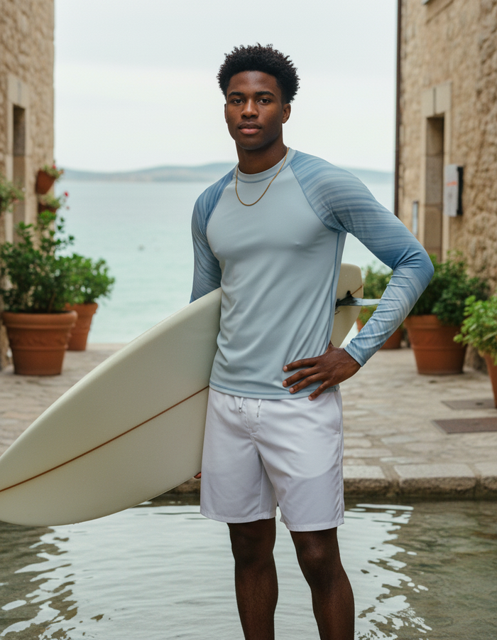 Rashguard — Men's Blue Aura Spectrum