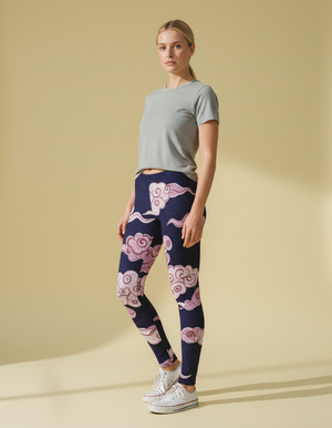 Burnished Lilac Cumulus Leggings Women's Leggings — Dripper