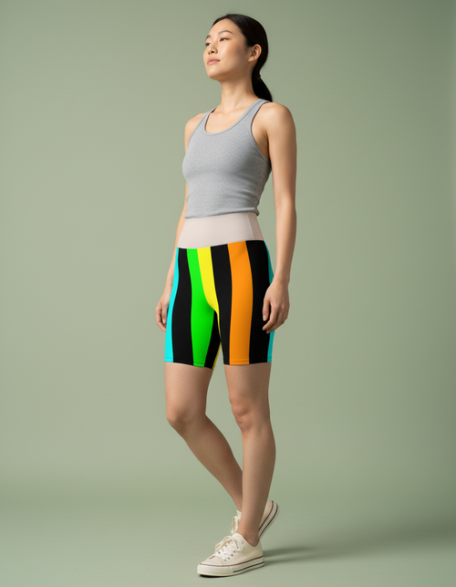 Vivid Yoga Shorts Yoga Shorts — Dripper