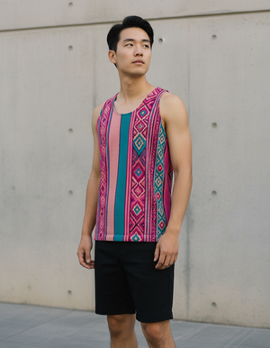 Men's Electric Fuchsia Tierra men's tank tops